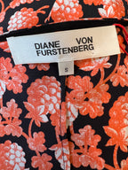 Diane Von Furstenberg Rare Vintage Silk Wrap Dress UK 8/10