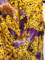 Class Roberto Cavalli Yellow Purple Floral Dress UK 8