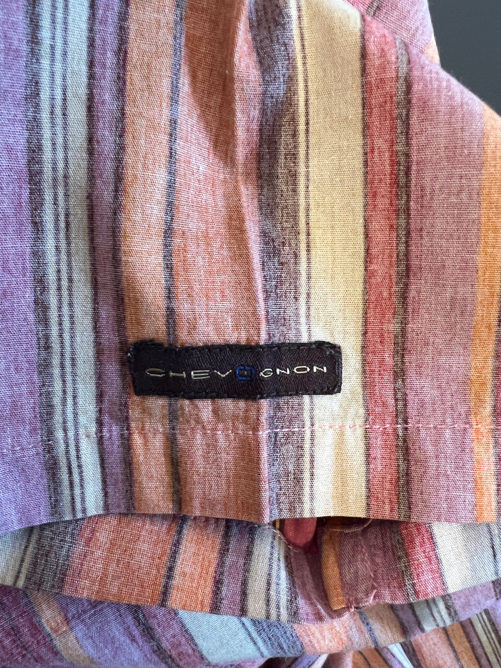 Chevignon Hawaiian Stripe Floral Camp Collar Shirt XL