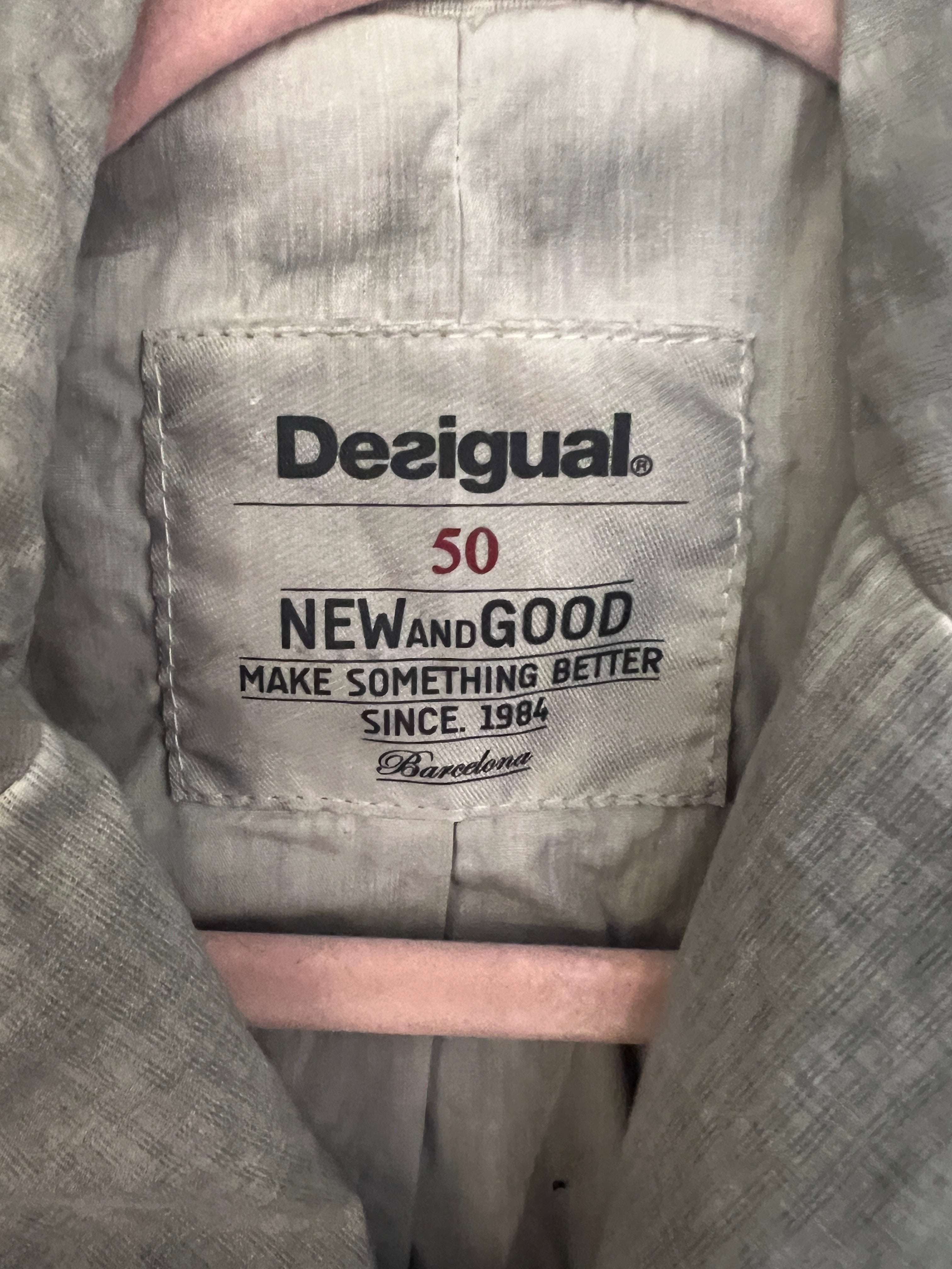 Desigual Patchwork Cotton Jacket Grey Size 50 M