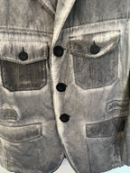 Desigual Patchwork Cotton Jacket Grey Size 50 M
