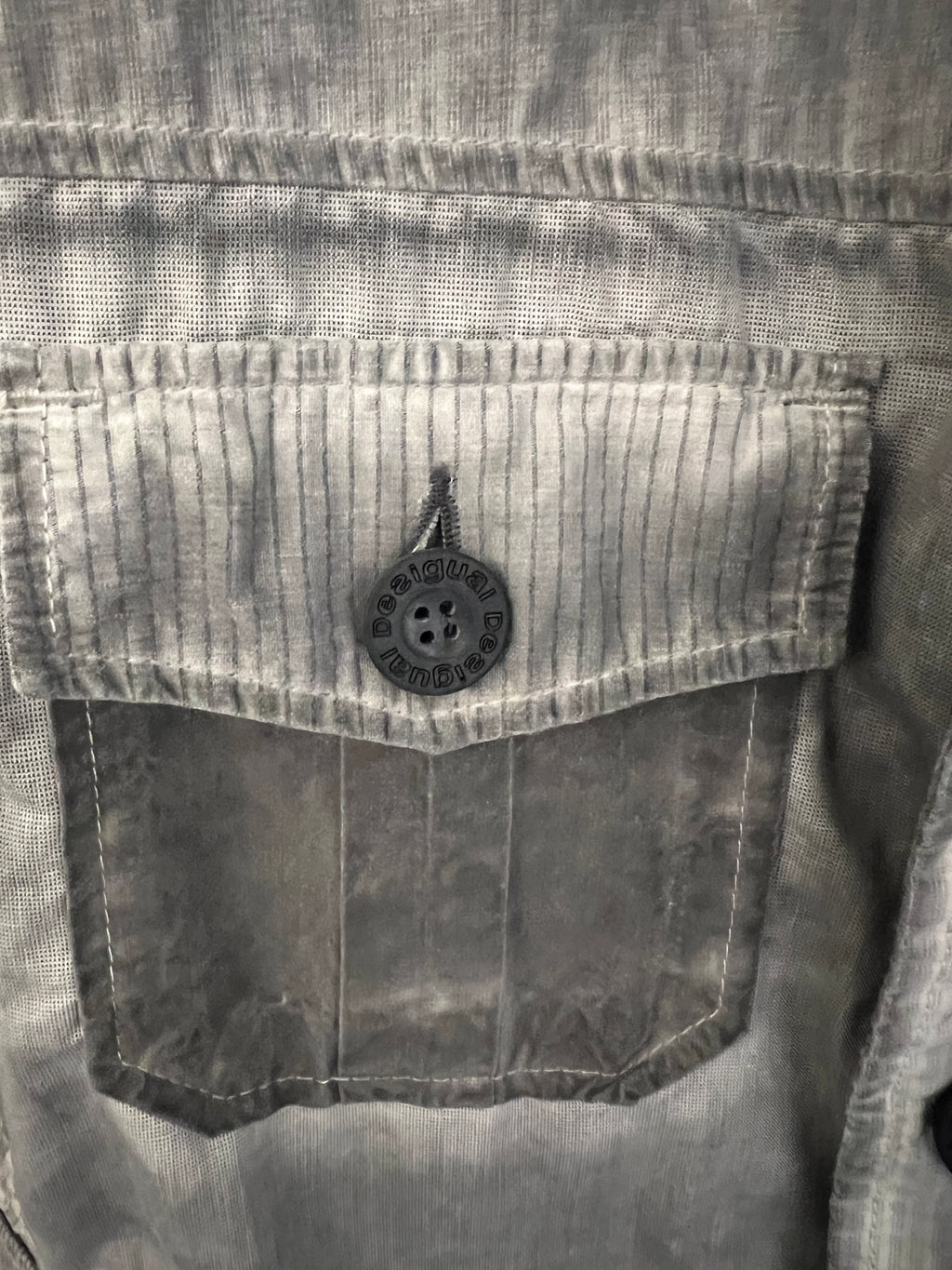 Desigual Patchwork Cotton Jacket Grey Size 50 M