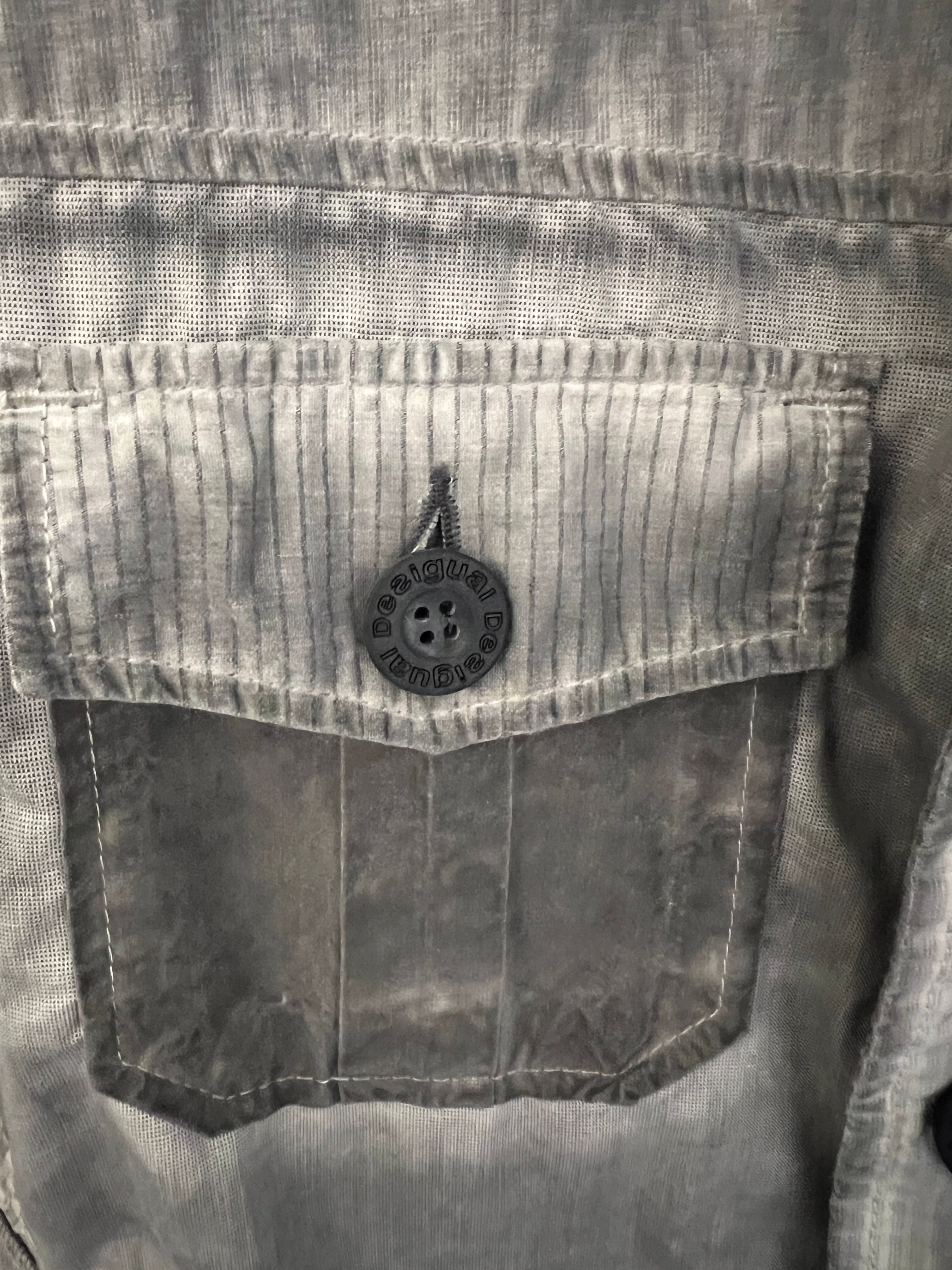 Desigual Patchwork Cotton Jacket Grey Size 50 M