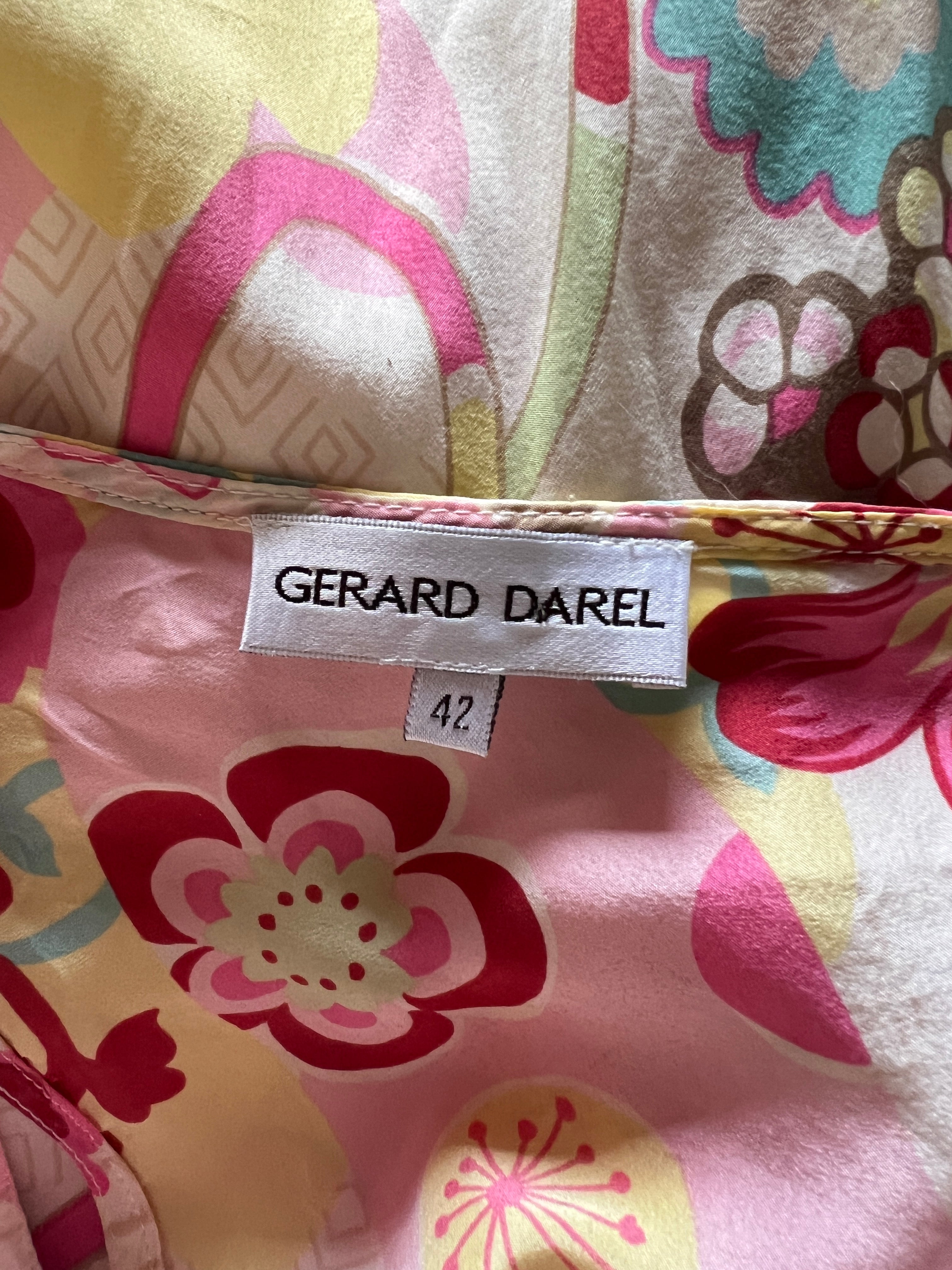 Gérard Darel Multicoloured Silk Maxi Slip Dress EU 42 UK 14
