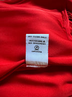 Diane von Furstenberg Red Silk Draped Dress UK 10