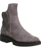 Office London Grey Suede Snakeskin Chelsea Ankle Boots UK 7
