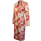 Karen Millen Cream Red Orange Floral Silk Coat UK 10