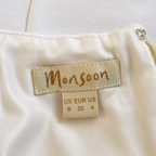 Monsoon Embellished White Cotton Shift Dress UK 8