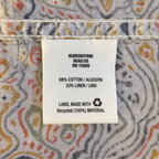 Structure Collection Men’s Geometric Cotton-Linen Shirt – Large