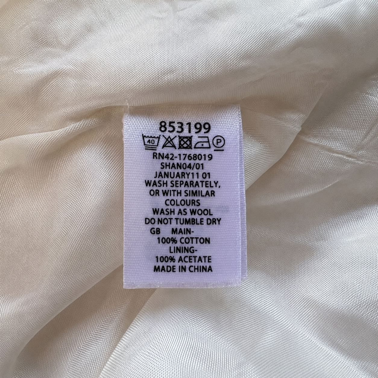 Monsoon Embellished White Cotton Shift Dress UK 8