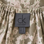 Calvin Klein Khaki Abstract Print Drop-Waist Dress – UK 14