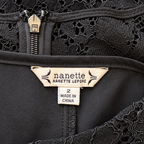 Nanette Lepore Black Lace Scallop Edge Dress US 2 UK 6