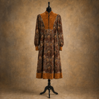 Vintage AnnaBelinda Peacock Feather & Velvet Dress – UK 10/12