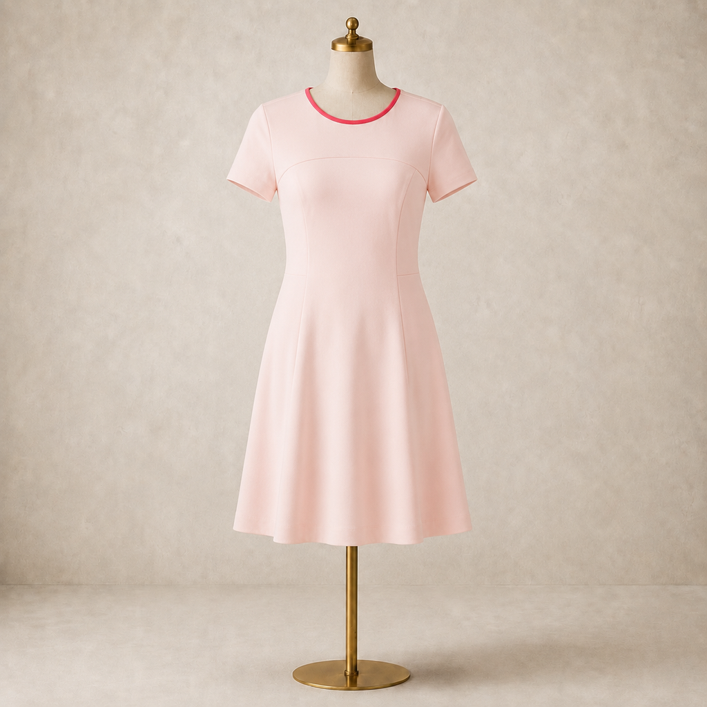 Ted Baker Pale Pink Ponte Skater Dress – Size 1 UK 8