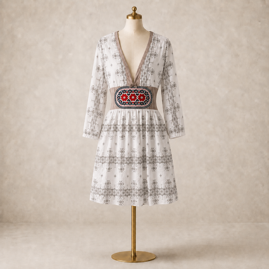 Odd Molly 390A Embroidered Cotton Mini Dress – Size 1 UK 10