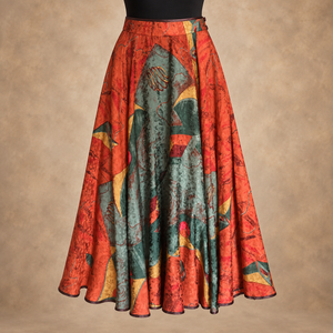 AnnaBelinda Vintage Abstract Silk Jacquard Skirt UK 10