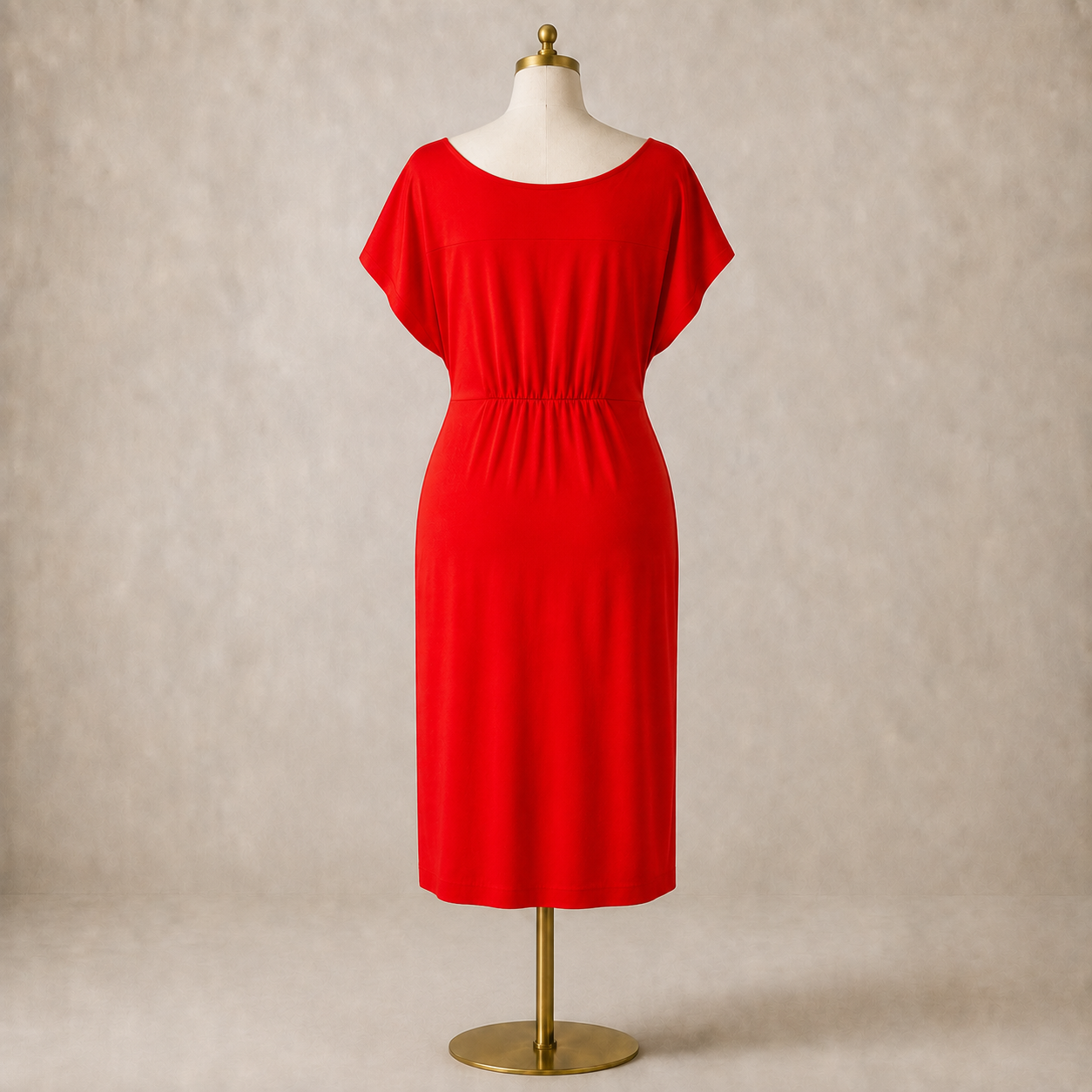 Diane von Furstenberg Red Silk Draped Dress UK 10