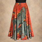 AnnaBelinda Vintage Abstract Silk Jacquard Skirt UK 10