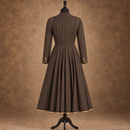 AnnaBelinda Vintage Brown & Bronze Wool Silk Dress UK 14/16 Unworn