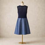 Marni Crochet & Wool-Blend A-Line Dress – Navy – Size S / UK 6