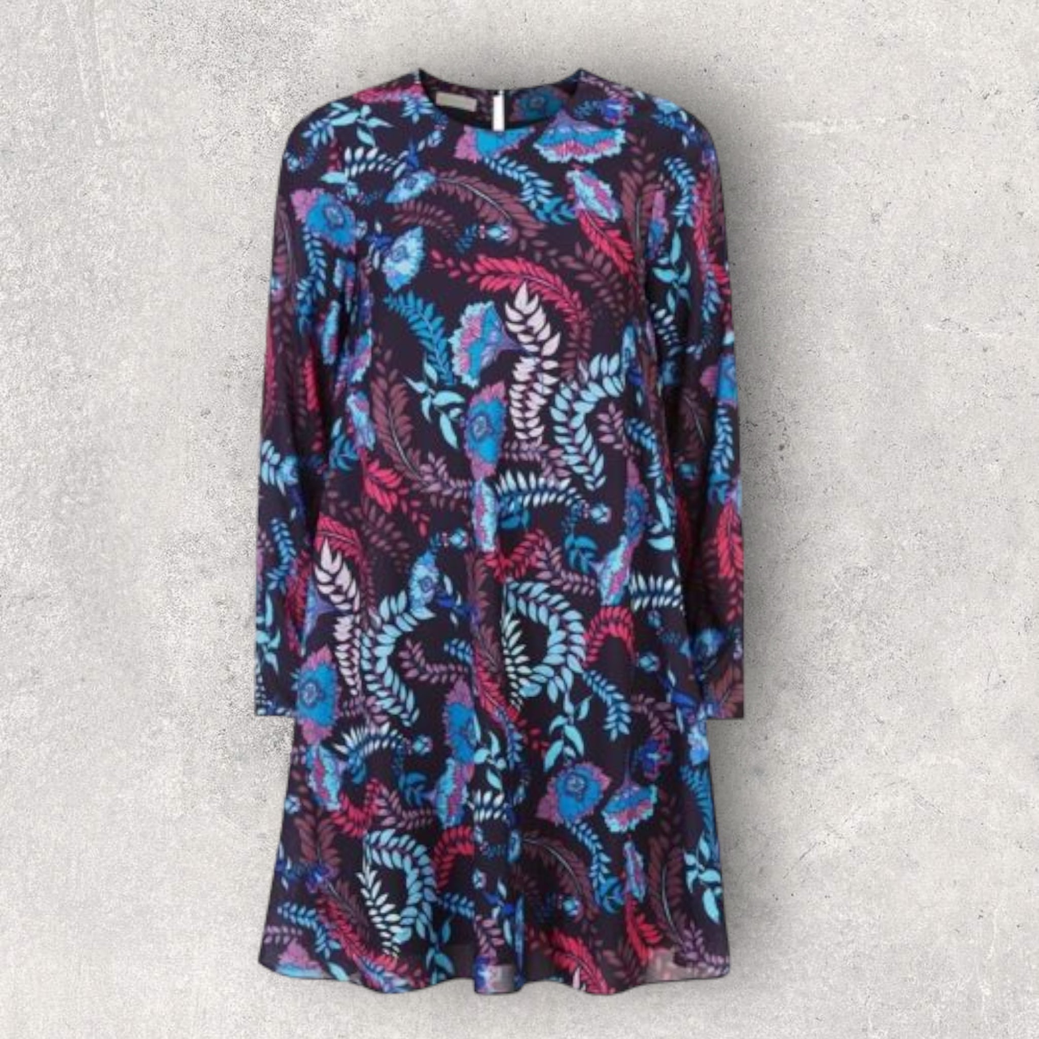 MONSOON Multicoloured Floral Long Sleeve Tunic Dress UK 12