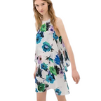 Zara Multicoloured Floral Chiffon Racerback Dress UK 10