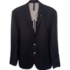 Stones Mens Navy Linen Slim Fit Jacket UK 46