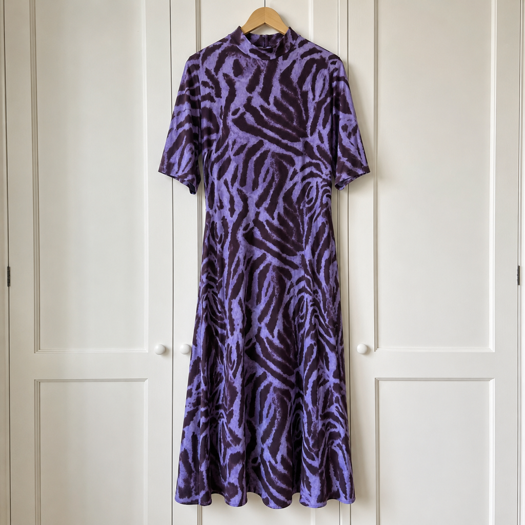 Whistles Woodland Tiger Abstract Print Dress UK 10
