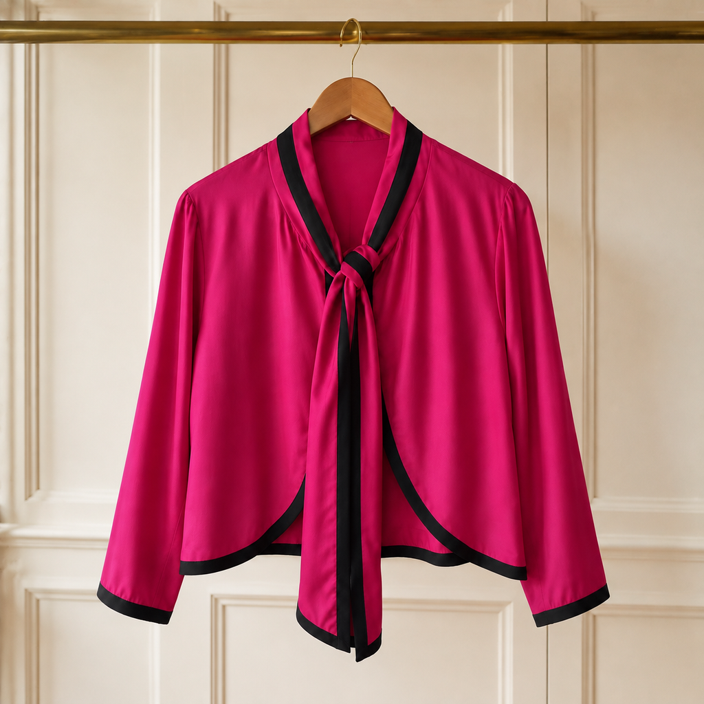 Libelula Fuchsia Pink Silk Jacket UK 10