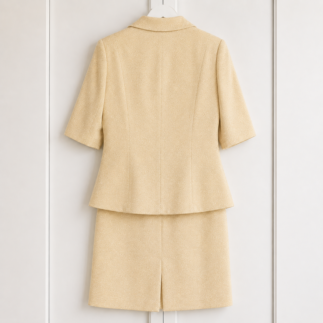 Tomasz Starzewski Vintage 1990s Lemon Skirt Suit – UK 12