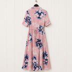 French Connection Pink & Blue Floral Shirt Dress  UK 8