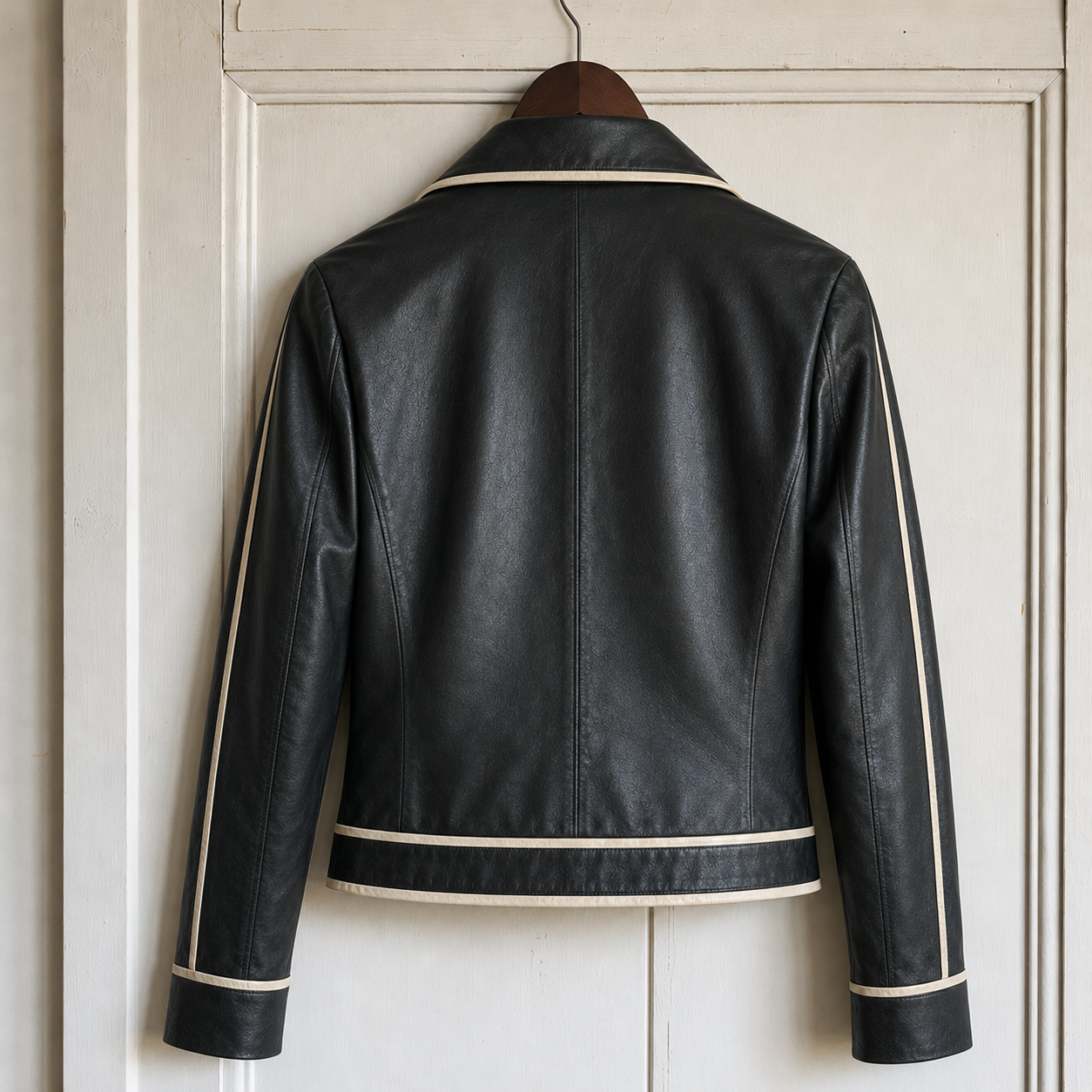 Vintage Gianni Versace Black Leather Jacket IT 44 UK 12