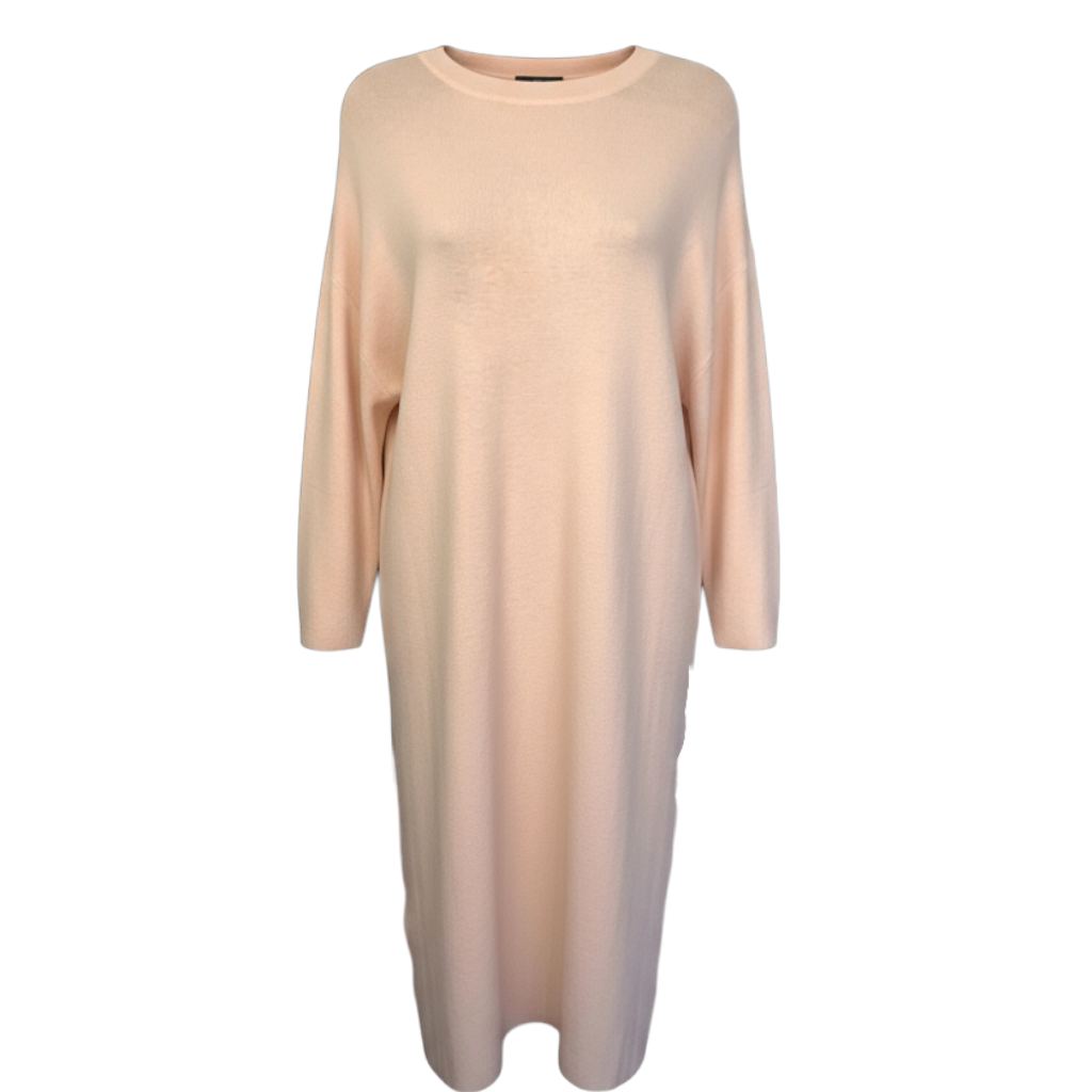 YAYA Pale Peach Long Sleeve Knit Dress UK 8