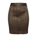 Adolfo Dominguez Vintage Faux Leather Brown Bronze Pencil Skirt UK 10