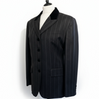 Aquascutum Vintage Grey Pinstripe Wool Jacket UK 14/16