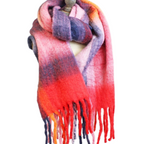 SOFT RECYCLED POLYESTER SCARF (40 x 180cm) - PURPLE MIX