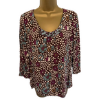 Boden Multicoloured Cotton Beaded Floral Top UK 12