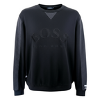 Hugo Boss Mens Salbo Blue Navy Slim Fit Sweatshirt Size L