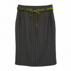 Boss Hugo Boss Dark Green Pinstripe Wool Skirt UK 8/10