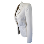 Burberry White Cotton Summer Jacket UK 8