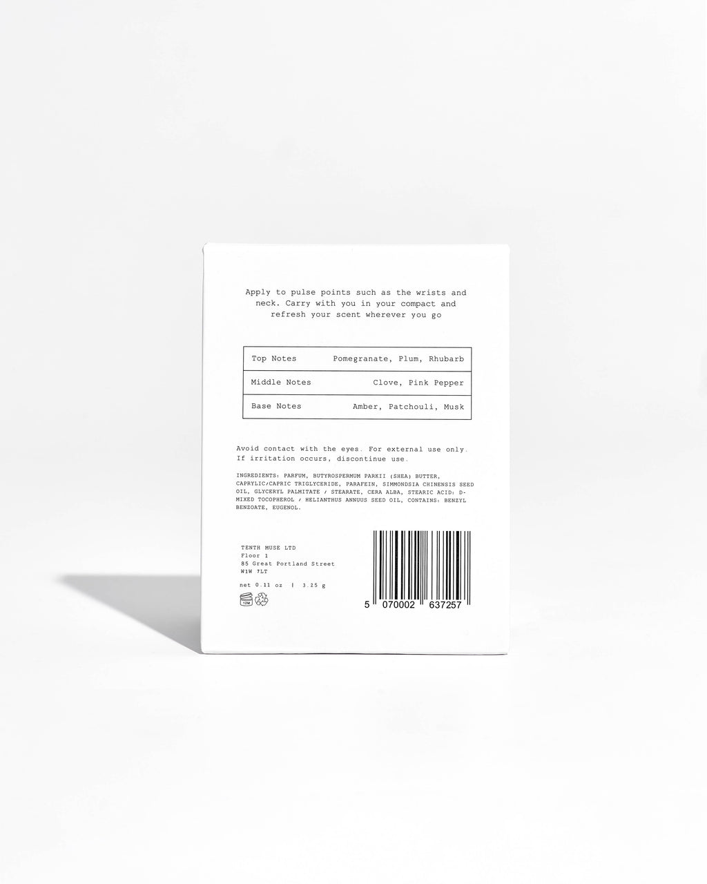 TENTH MUSE ITALIAN SUMMER SOLID PERFUME BALM