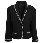 Caroline Charles London Black Tweed Jacket UK 14