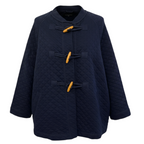 Country Road Navy Duffle Cotton Quilted Cape UK 14