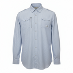 Diesel Pale Blue & White Striped Casual Shirt Size L NWT