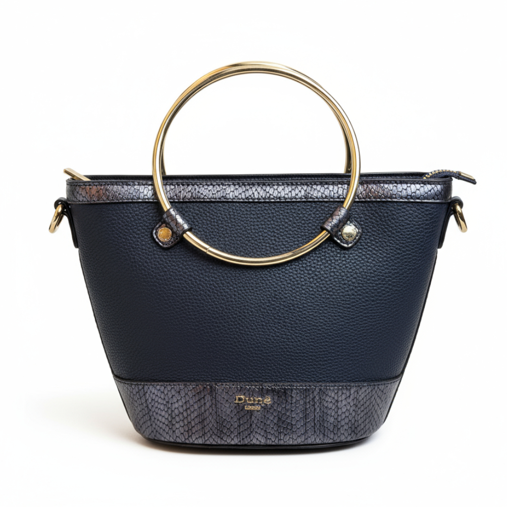 Dune Accessories Dircleo - Navy Circle Handle Tote NEW