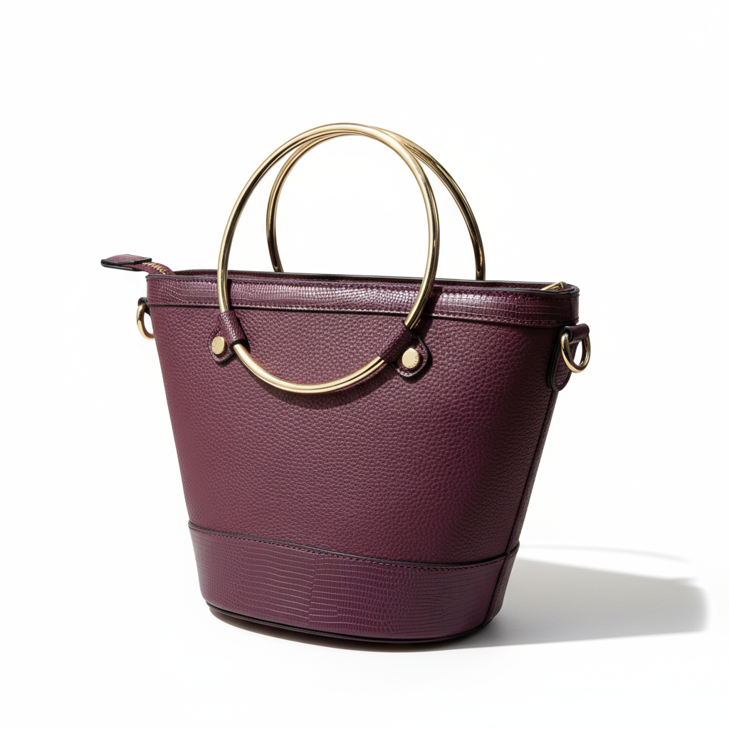 Dune Accessories Dircleo - Burgundy Circle Handle Tote NEW