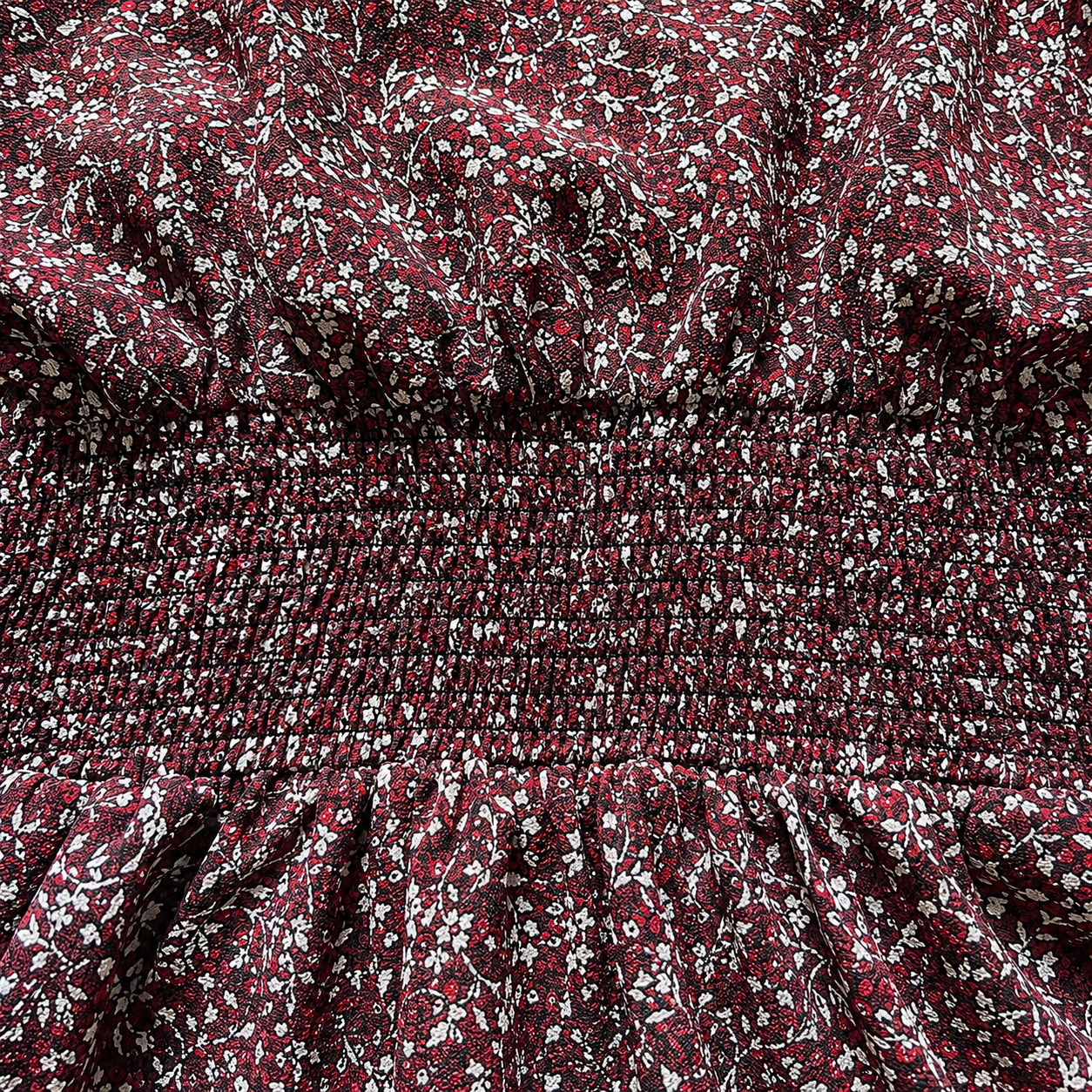 MICHAEL Michael Kors Burgundy Leaf Print Tiered Dress – UK 12