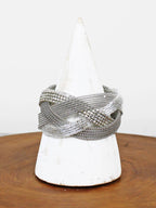 Silver Plated Bead Cuff Bracelet
