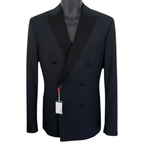 Gant Mens Black 100% Wool Double Breasted Tailored Jacket UK 40