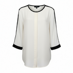Gerry Weber Ivory & Black Chiffon Blouse UK 16